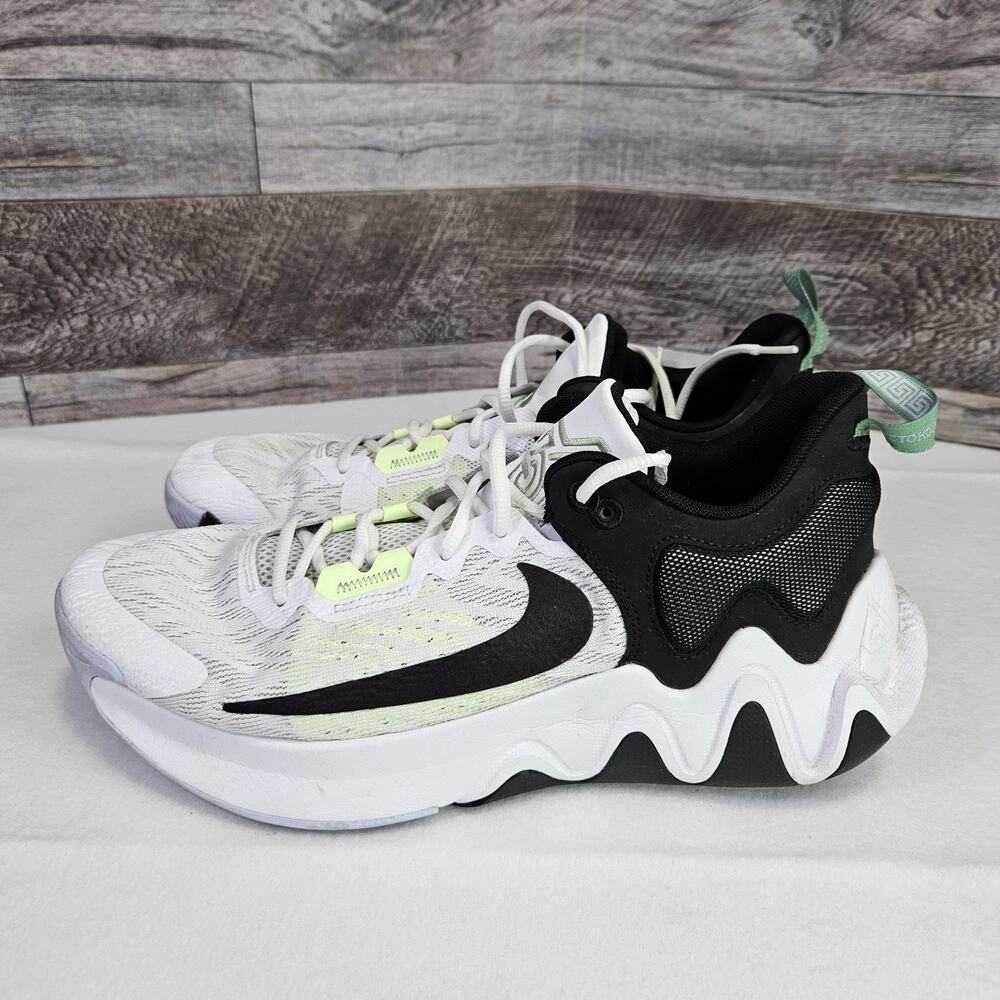 Nike Mens 10.5 Giannis Immortality 2 Shoes White Black Volt DM0825-101 Sneaker - Picture 9 of 16
